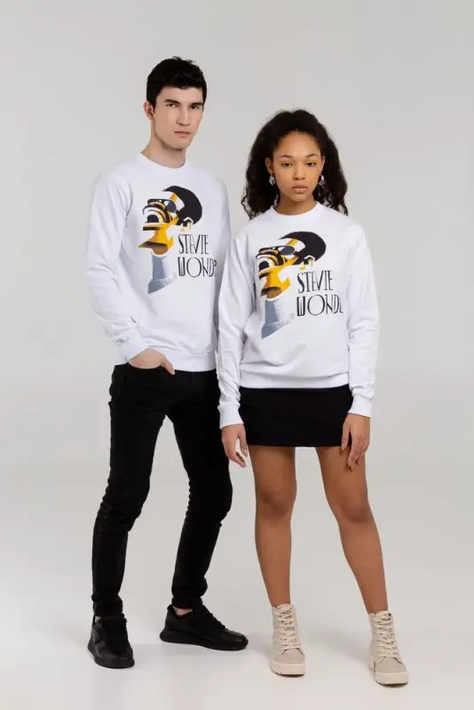 Толстовка «Меламед. Stevie Wonder», белая, размер XS Толстовка «Меламед. Stevie Wonder», белая, размер XS