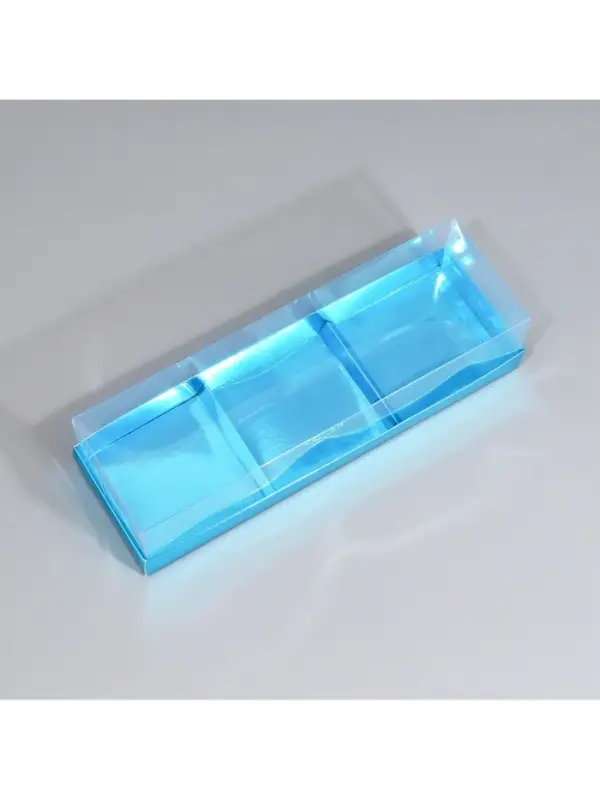 Коробка кондитерская для муссовых пирожных «Голубая», 27 х 8.6 х 6.5 см Коробка кондитерская для муссовых пирожных «Голубая», 27 х 8.6 х 6.5 см