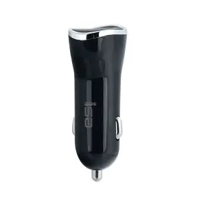 Автомобильное зарядное устройство с кабелем USB на MicroUSB + 2 USB 2A AZ-07 ISA черное