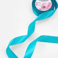 Лента атласная, 25 мм, 23&plusmn;1 м, бирюзовая