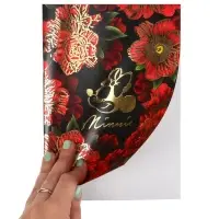 Блокнот А5, 40 листов, на скрепке, в точку, золотое тиснение, &laquo;Минни Маус&raquo;