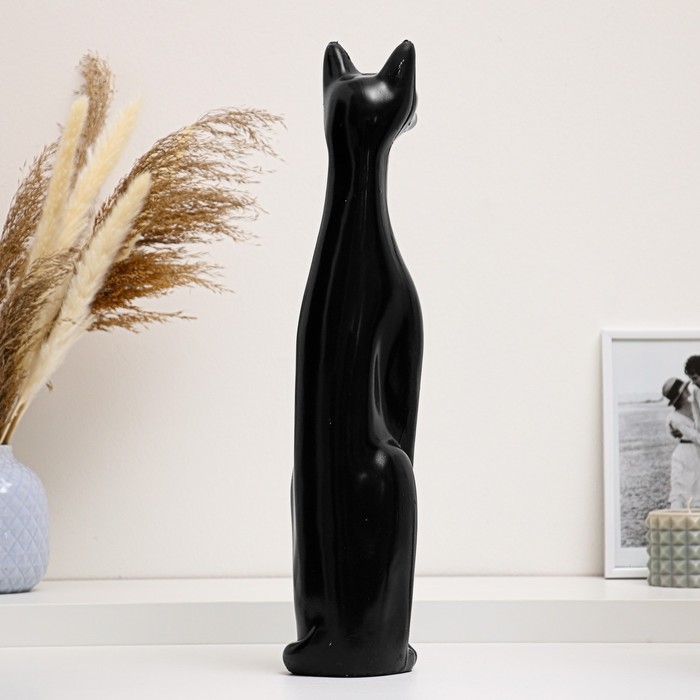 Фигура Фигура "Кошка Египетская №1" большая черная глянцевая 10х11х45см