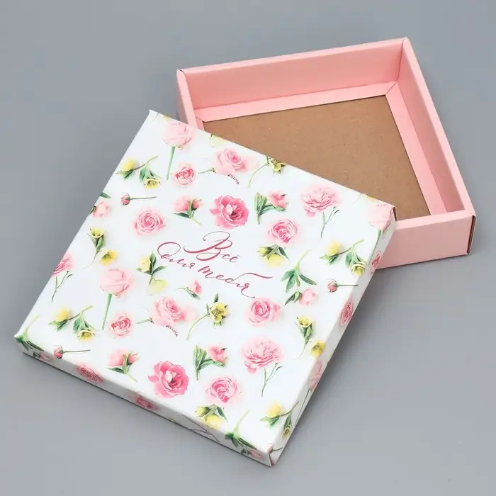 Коробка подарочная складная, упаковка, «Цветочная нежность», 20 х 20 х 5 см Коробка подарочная складная, упаковка, «Цветочная нежность», 20 х 20 х 5 см