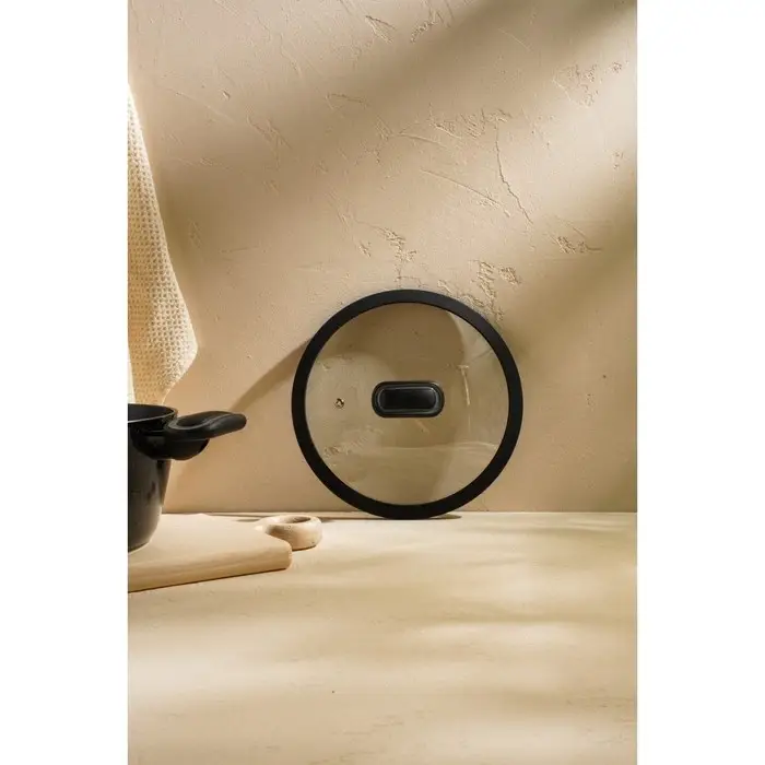 Крышка SL Home, d=22 см, с силиконовым ободком, стекло