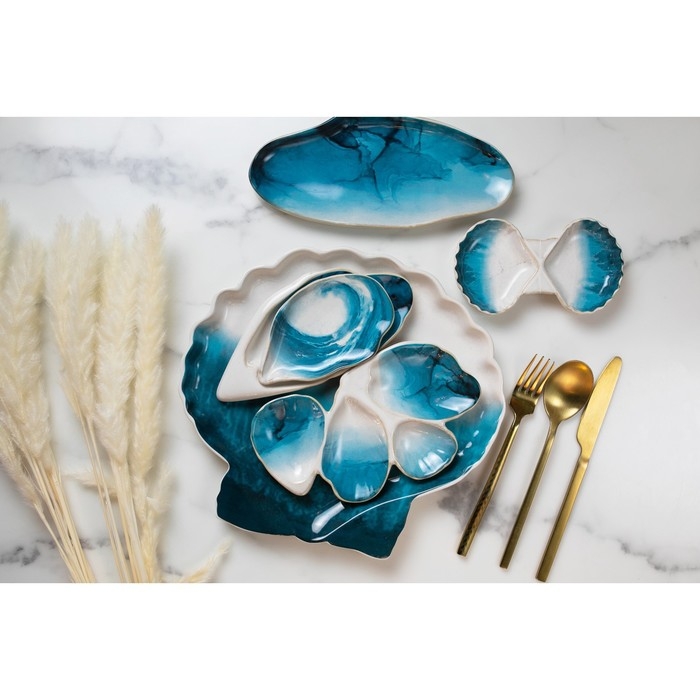 Соусник керамический «Морская ракушка», 8×13 см, 25 мл. Соусник керамический «Морская ракушка», 8×13 см, 25 мл.