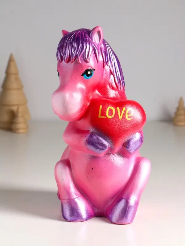 Копилка Копилка "Лошадь с сердцем" 24 см, розовый