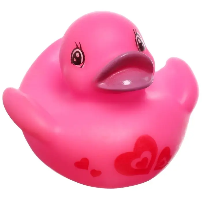 Резиновые игрушки для ванны Крошка Я &laquo;Уточки сердечки&raquo;, в наборе 3 шт., МИКС