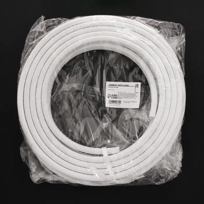 Защитная накладка на двери, металлический сердечник, 5 м, белая