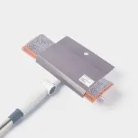 Швабра для окон на липучке 30&times;8 см, с телескопической ручкой 103-145 см, 2 насадки из микрофибры 45+180 поворот