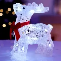 Фигура светодиодная «Олень», 20 см, 20LED, 220V, БЕЛЫЙ