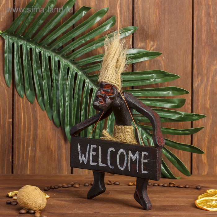 Сувенир табличка «Абориген Welcome», 17×15×6.5 см, дерево Сувенир табличка «Абориген Welcome», 17×15×6.5 см, дерево