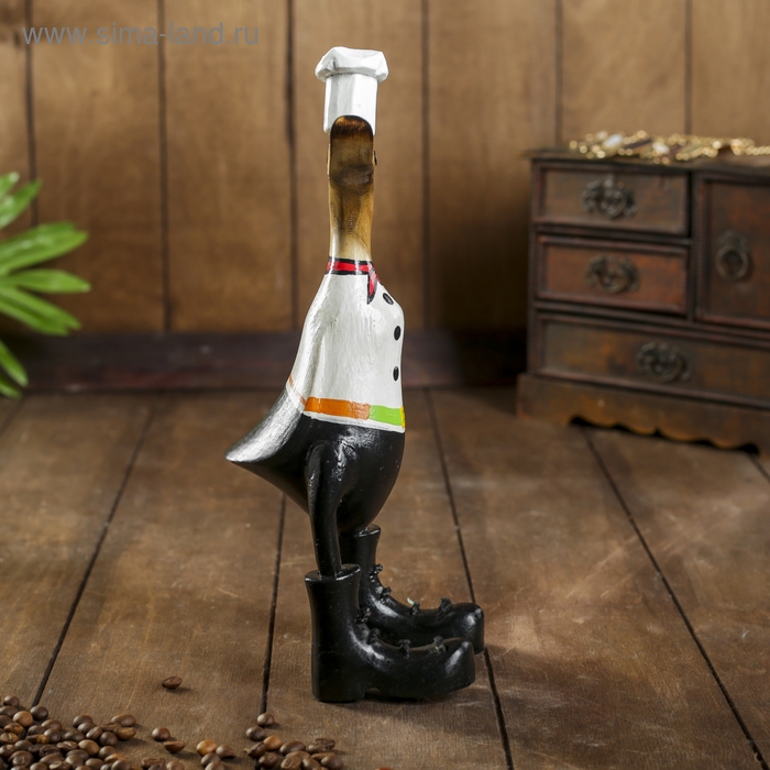 Сувенир Сувенир "Утка Повар" дерево 13х9х27 см