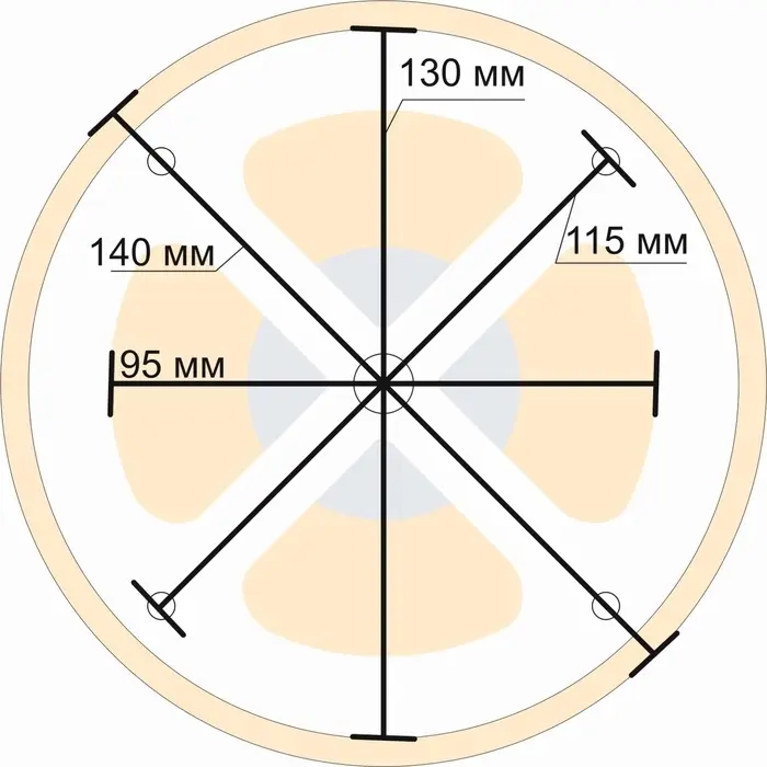 Вентиляционный клапан, липа, d=95 мм, металлическое основание, &laquo;Добропаровъ&raquo;