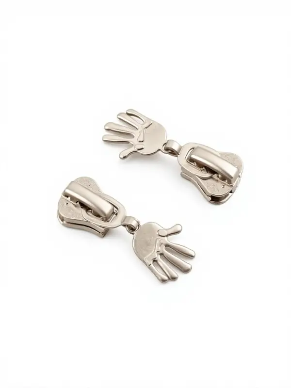 Бегунок для молнии &laquo;Трактор&raquo;, №8, &laquo;Ладонь&raquo;, 10 шт., цвет никель