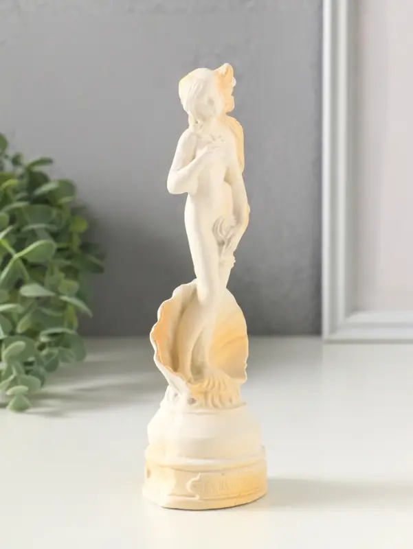 Фигурка гипс &laquo;Венера&raquo;, 17&times;5 см, белая с позолотой