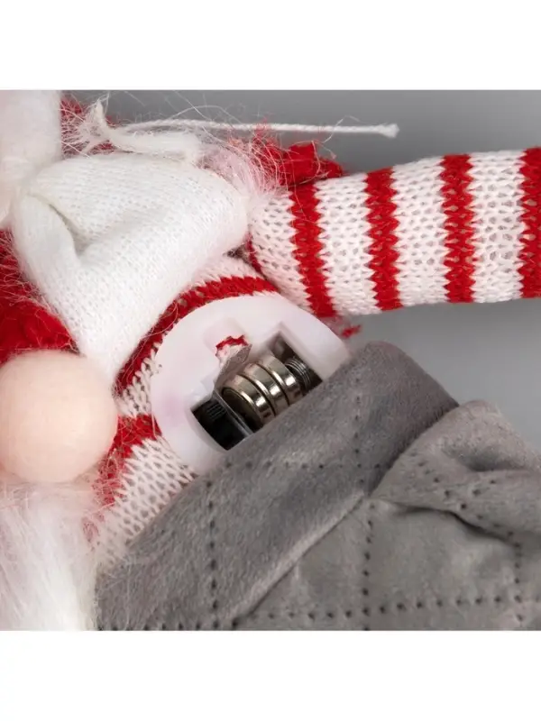 Светодиодная фигура &laquo;Гном с усами&raquo; 14&times;47&times;9 см, текстиль, от батареек AG10&times;3, свечение тёплое белое