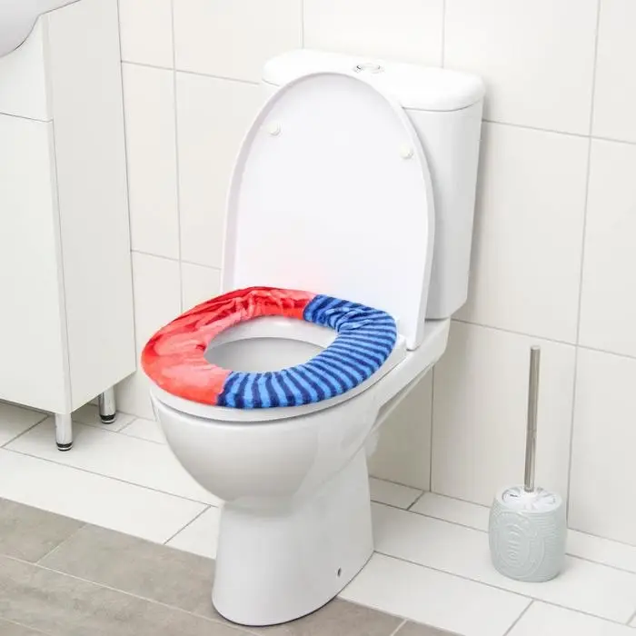 Чехол на сиденье для унитаза на резинке «Лёгкость», 35×39 см, цвет МИКС Чехол на сиденье для унитаза на резинке «Лёгкость», 35×39 см, цвет МИКС