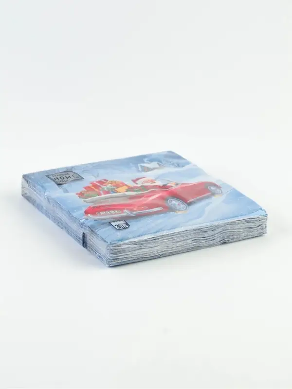 Салфетки новогодние бумажные Home Collection &laquo;Дед Мороз в пути&raquo;, 3 слоя, 33&times;33 см, 20 шт.