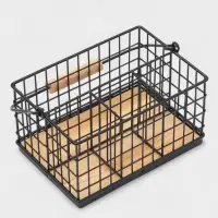 Корзина для мелочей Доляна &laquo;Эстетика&raquo;, 23&times;16&times;12 см, чёрная