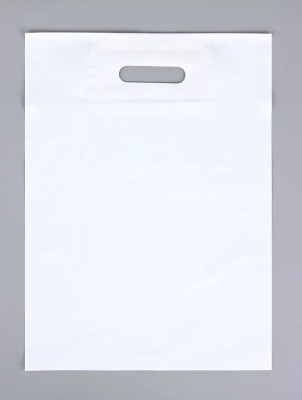 Пакет полиэтиленовый с вырубной ручкой, Белый 30&times;40 См, 70 мкм