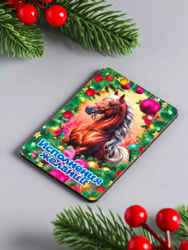 Магнит новогодний "Исполнения желаний" 9,5х6,5 см