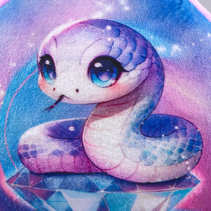 Новый год! Рюкзак детский новогодний «Волшебная змея», плюшевый, цвет фиолетовый