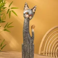 Сувенир &laquo;Кошка&raquo;, 60&times;14&times;6 см, дерево, МИКС