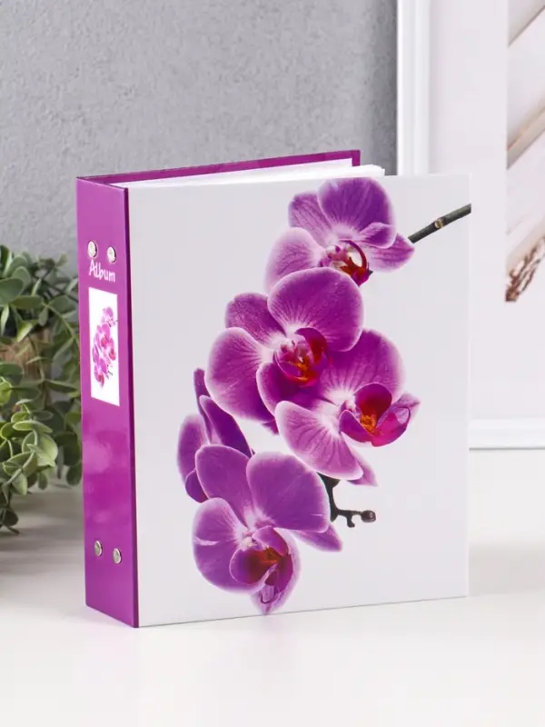 Фотоальбом 200 фото 10X15см, "Орхидея", ПП карм.