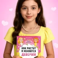 Энциклопедия в твёрдом переплёте «Как взрослеют девочки», 80 стр.