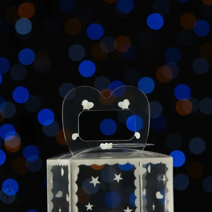 Складная прозрачная коробка из PVC, для упаковки подарков, «Сердце», 6×6×10 см Складная прозрачная коробка из PVC, для упаковки подарков, «Сердце», 6×6×10 см