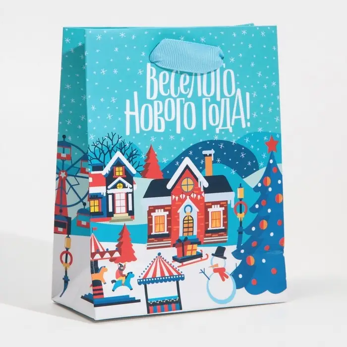 Пакет подарочный новогодний ламинированный «В ожидании чуда», 12 х 15 х 5.5 см Пакет подарочный новогодний ламинированный «В ожидании чуда», 12 х 15 х 5.5 см