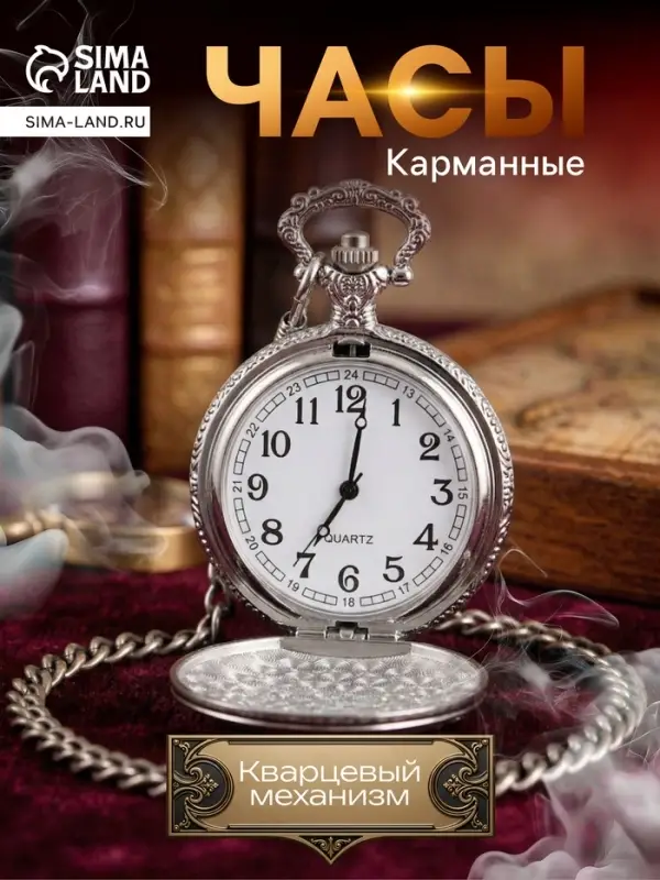 Часы карманные &laquo;Солнце&raquo;, кварцевые, циферблата d=3.5 см, цепочка 80 см