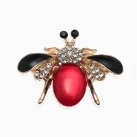 Брошь &laquo;Муха&raquo;, в полете, цветная в золоте