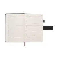 Ежедневник недатированный формат А5, с хлястиком, 128л, линия, пвх, Черный Ежедневник недатированный формат А5, с хлястиком, 128л, линия, пвх, Черный