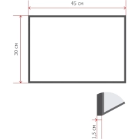 Доска пробковая 30х45см деревянная рама