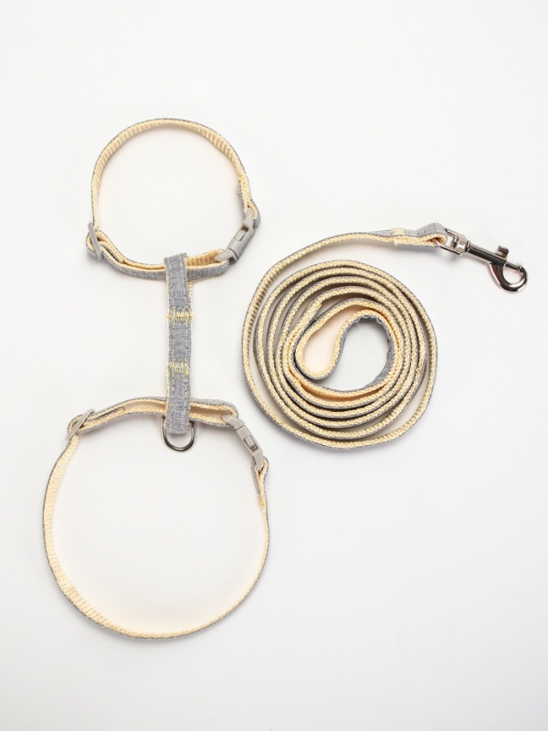 Комплект амуниции "Жаккард", поводок 120 х 1 см, серый