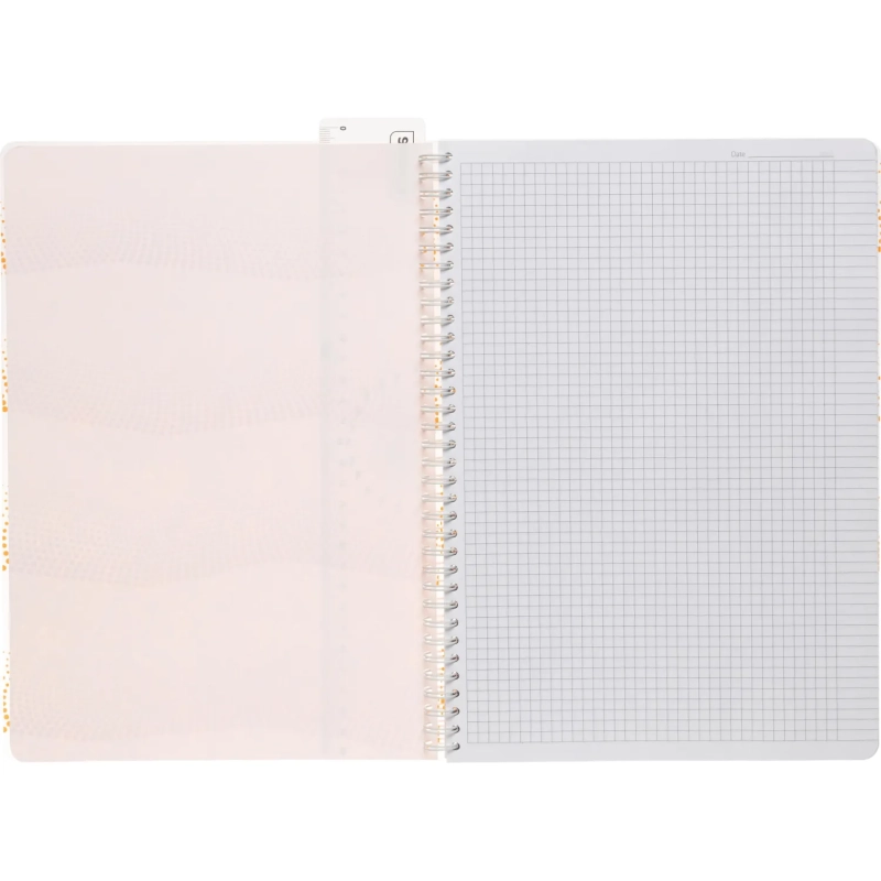 Бизнес-тетрадь WAVES А4 100л. ATTACHE клет,спир,пласт,заклад,цв.оранжевый