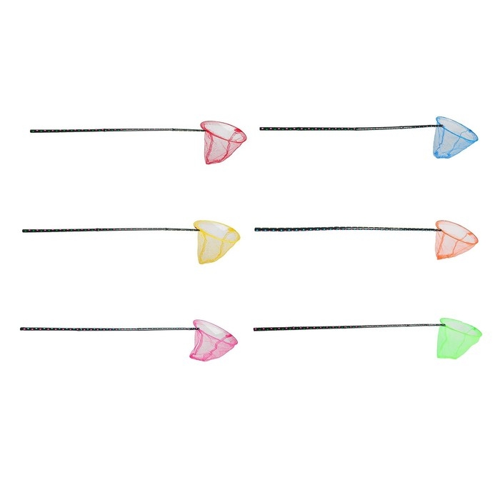 Сачок детский, ручка чёрный горох, 120 см, d=28 см, цвета МИКС Сачок детский, ручка чёрный горох, 120 см, d=28 см, цвета МИКС