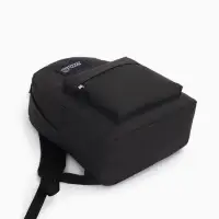 Рюкзак школьный на молнии, с карманом, размер 30&times;14&times;41 см, чёрный