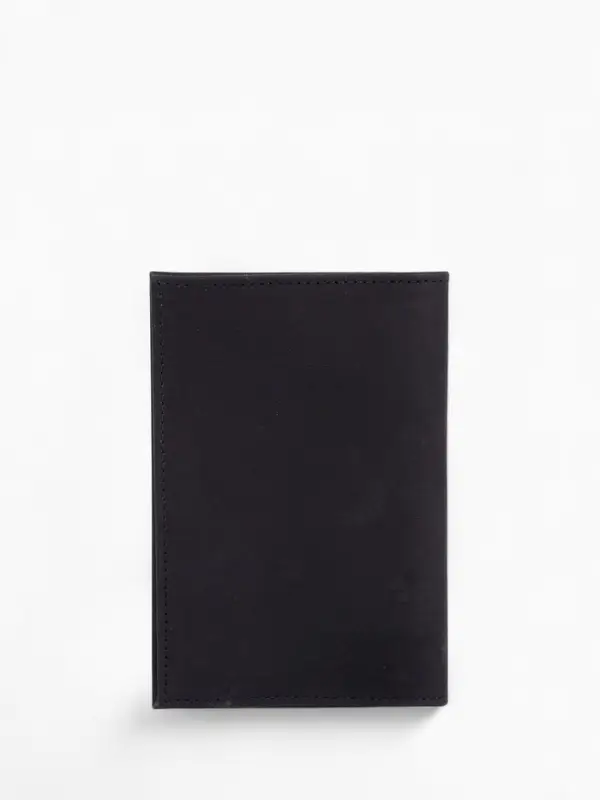 Обложка для паспорта, с гербом, с золотым тиснением, чёрная