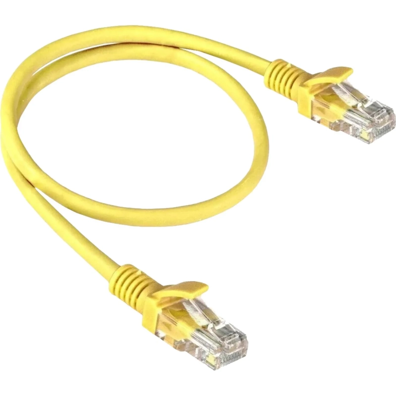 Патч-корд ExeGate UTP-RJ45-RJ45-5e-0,5M-LSZH-YL, cat.5e, 0.5м <EX286376RUS