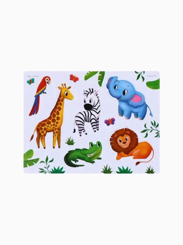 Игрушки - стикеры для купания в ванне &laquo;Зоопарк&raquo;, EVA, набор 12 шт.