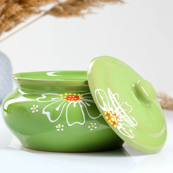 Пельменница  Пельменница "Псковская" 1,8л / 15х20,8см, ромашка зеленая