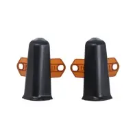 Угол наружный для плинтуса &laquo;Деконика&raquo;, с крепежом, 70 мм, 2 штуки, цвет 007 чёрный