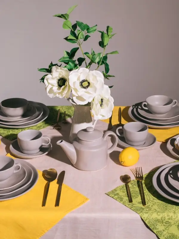 Чайная пара Magistro Potter, 2 предмета: чашка 250 мл, блюдце d=15.3 см, фарфор, светло-серая