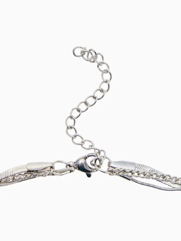 Кулон на цепочке &laquo;Цепь&raquo;, классический диск, цвет серебро, 50 см