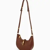 Сумка женская багет TEXTURA на молнии, 24&times;6&times;14 см, коричневая