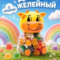 Желе &laquo;Корова&raquo; с копилкой, ассорти, 13 г