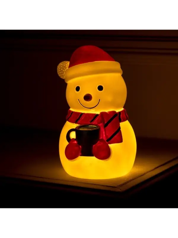 Светодиодная фигура &laquo;Снеговик&raquo; 9&times;20&times;9 см, пластик, от батареек LR44&times;3, свечение тёплое белое