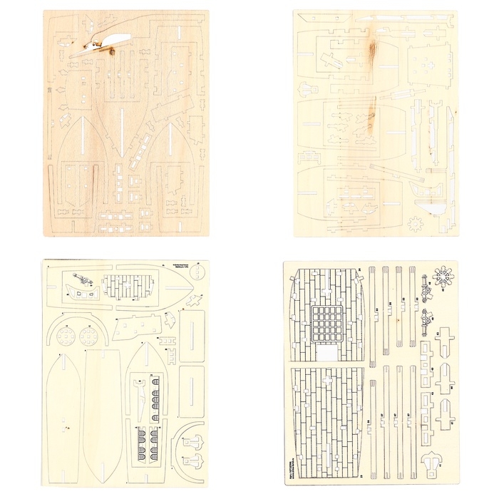 Лесная мастерская Деревянный конструктор Лесная мастерская Деревянный конструктор "Пиратский корабль" 123 детали